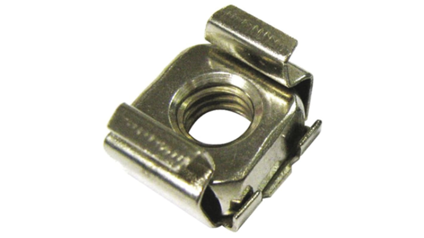 Dado a gabbia in Acciaio Zincato RS PRO, 16.58mm, filettatura M10, foratura 12.8 x 12.8mm