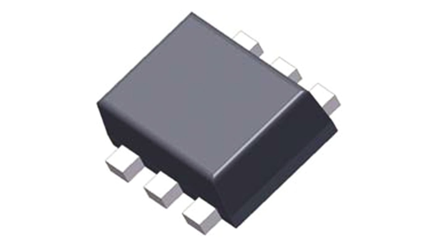 Dual P-Channel MOSFET, 830 mA, 20 V, 6-Pin SC-89-6 onsemi FDY1002PZ