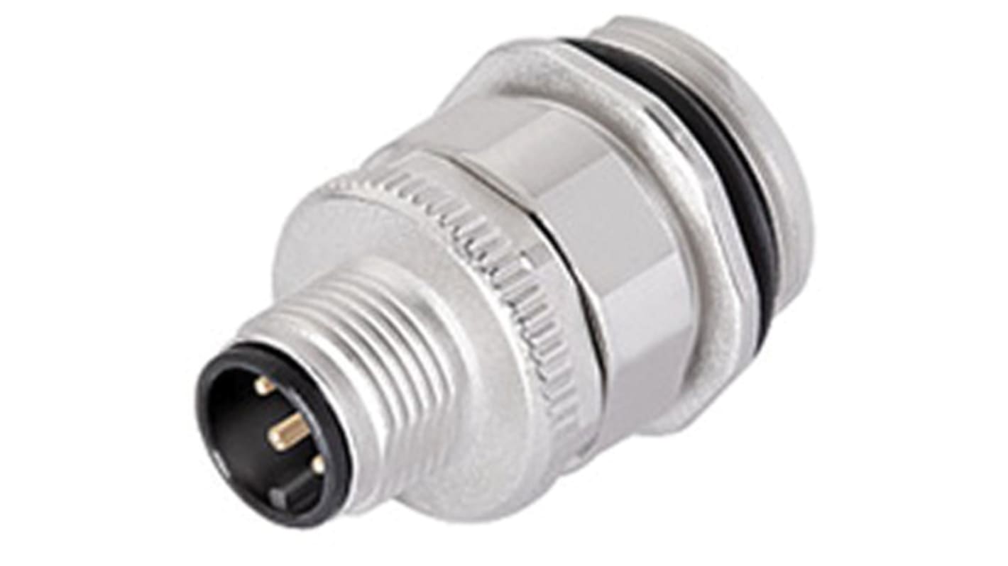 Binder Circular Connector, 5 Contacts, Panel Mount, M12 Connector, Plug, Female, IP67, 713 Series