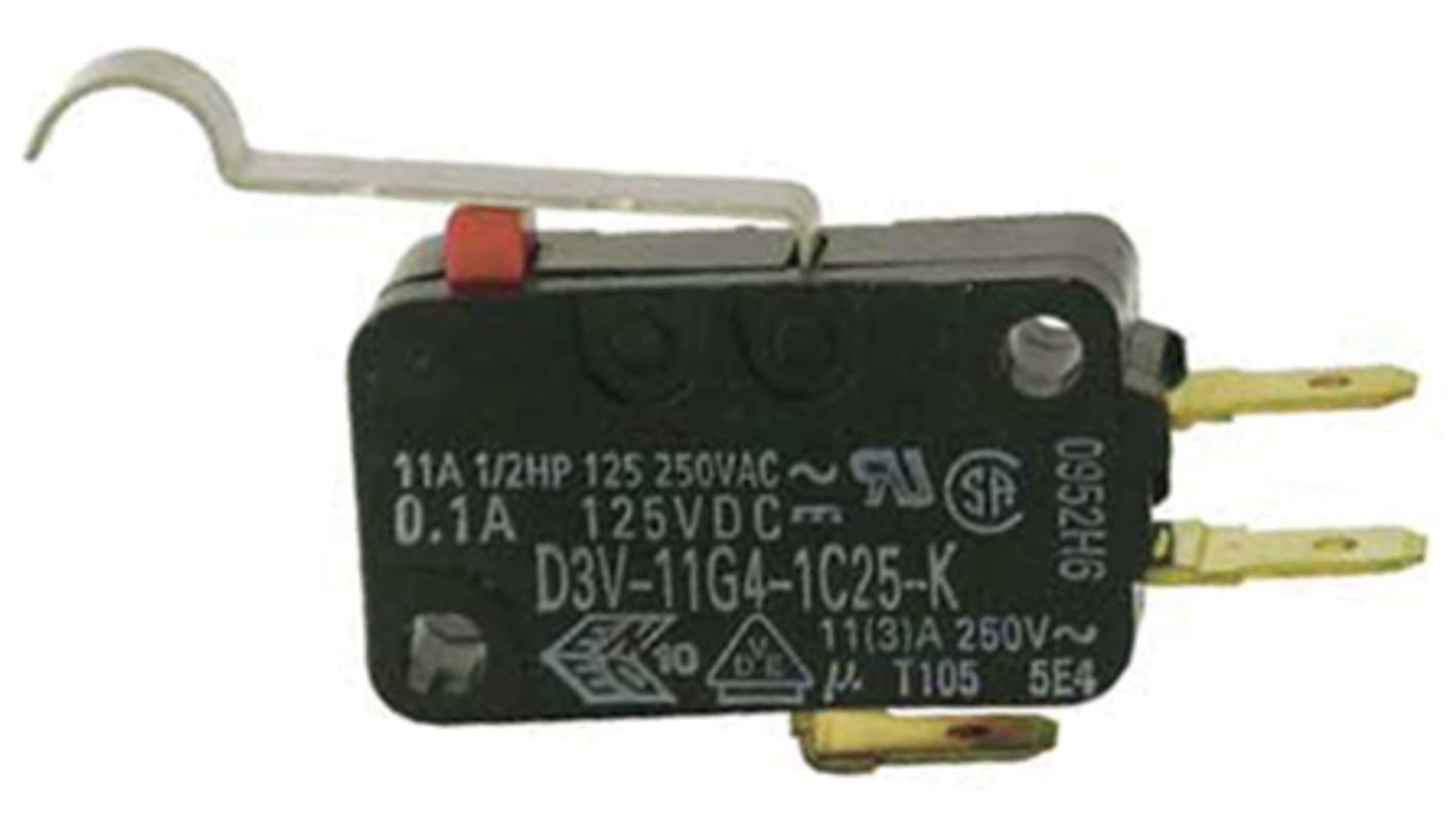 Microinterruptor, Palanca de Rodillo Simulado SP-CO 11 A a 250 V ac