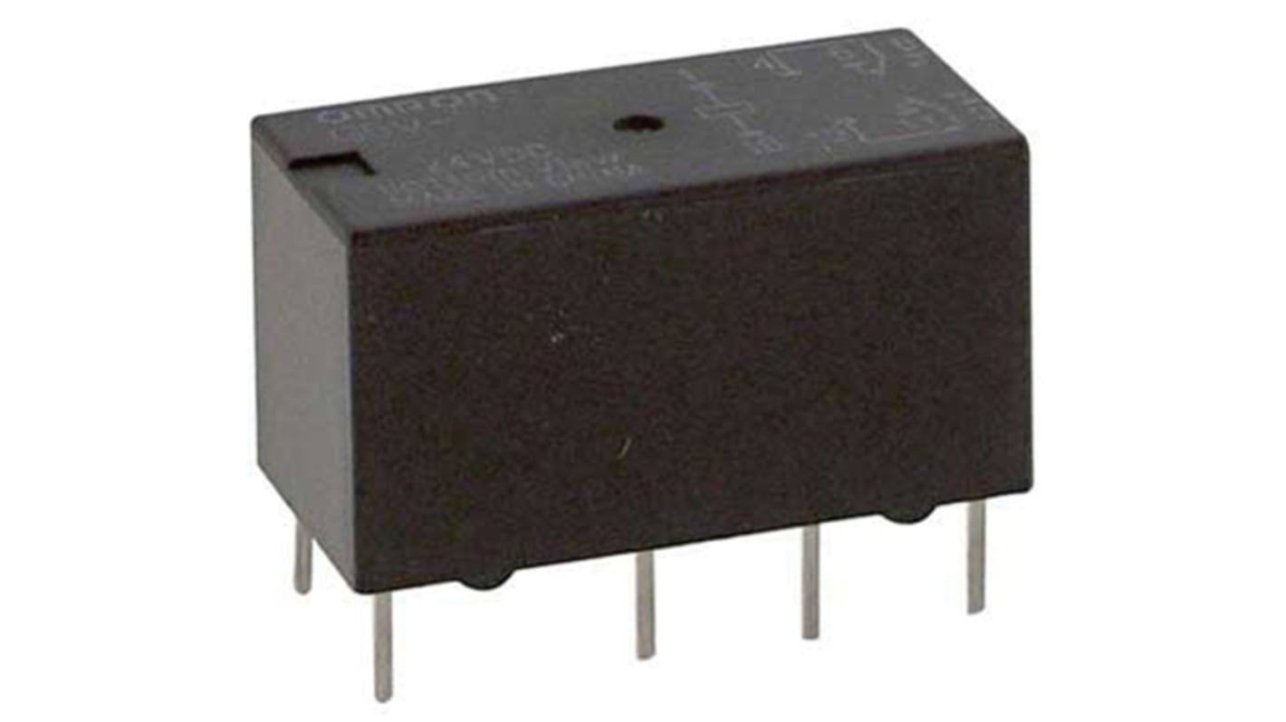 Omron G5V Signalrelais SMD Printrelais, 12V dc Spule, 2-poliger Wechsler, 1A, 125V / 125V, Leiterplattenstift