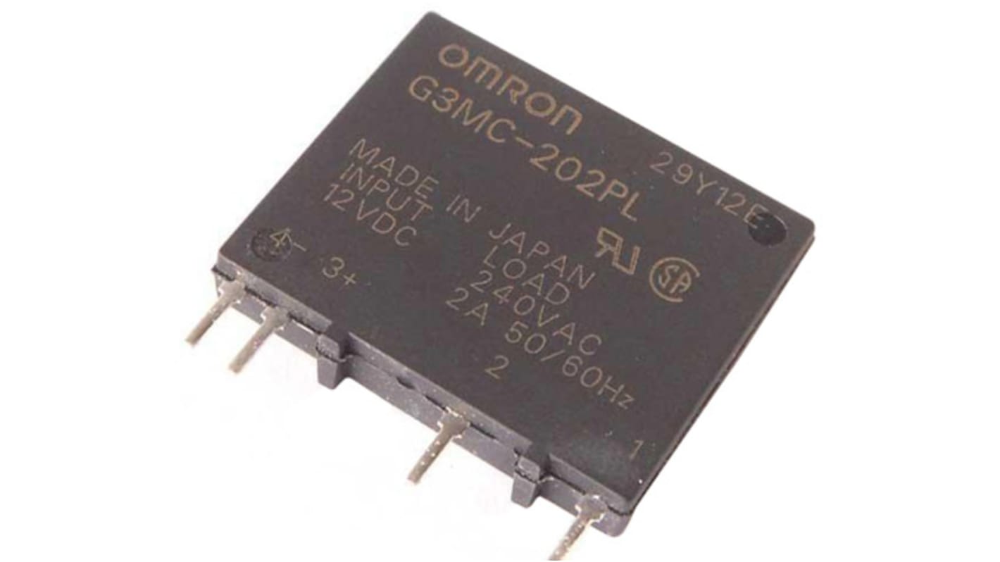 Omron G3MC Series Solid State Relay, 2 A Load, PCB Mount, 264 V ac Load, 14.4 V dc Control
