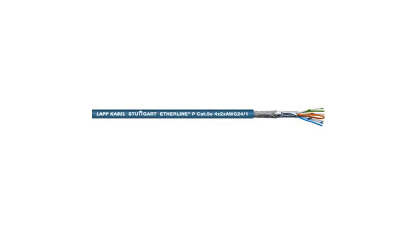 LappETHERLINE, 50m Cat5e, Blue, SF/UTPShielded, Unterminated PUR Sheath