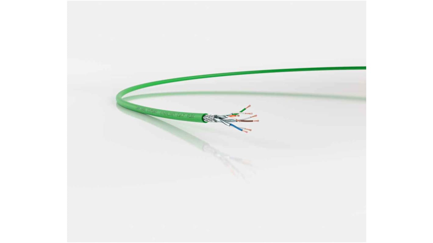 Lapp, 50m Cat7, Green, SF/FTP Shielded, Unterminated PUR Sheath