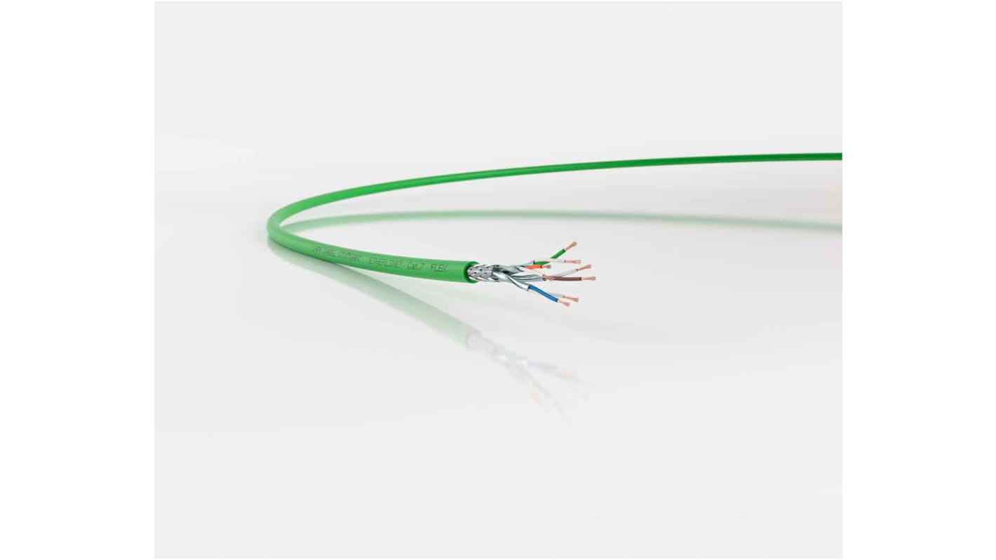 Lapp, 50m Cat7, Green, SF/FTPShielded, Unterminated PUR Sheath