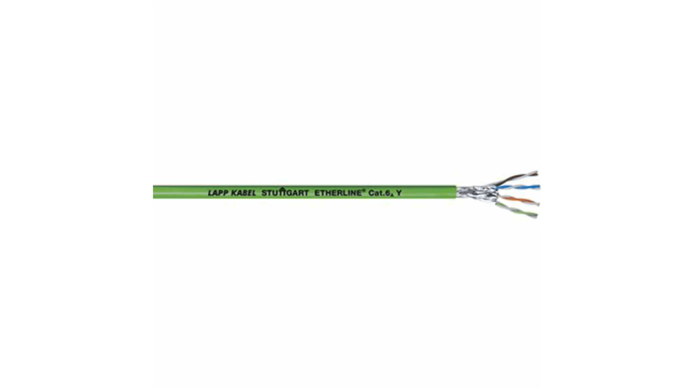 LappETHERLINE, 50m Cat6, Green, STPShielded, Unterminated PUR Sheath