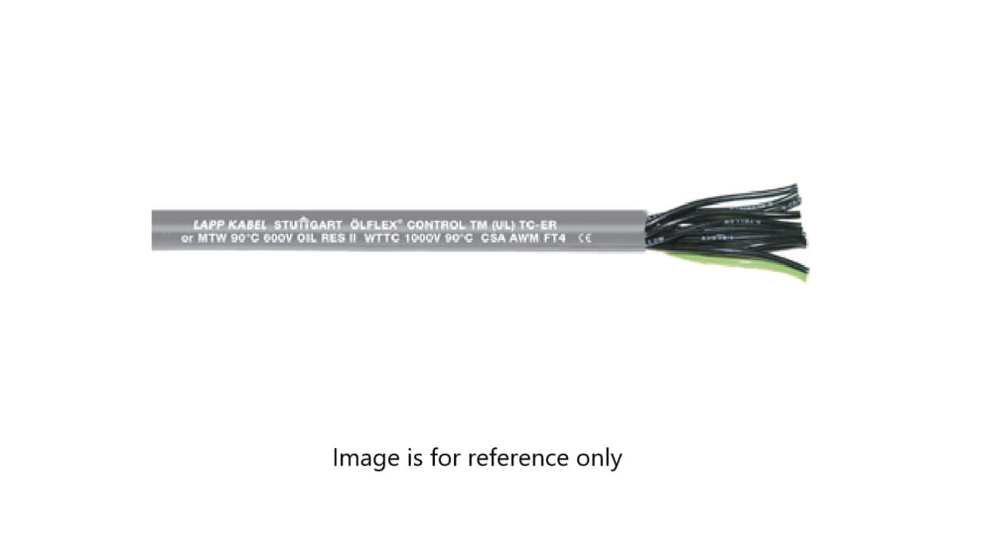 Lapp ÖLFLEX CONTROL TM Control Cable, 4 Cores, 2.5 mm², YY, Unscreened, 50m, Grey, 13 AWG