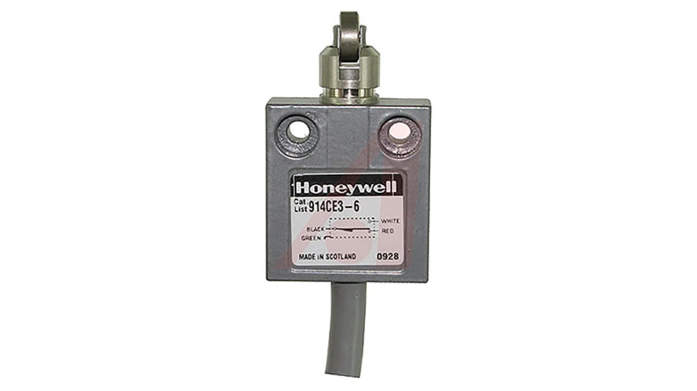 Honeywell 14CE, 914CE Series Roller Plunger Limit Switch, NO/NC, IP66, IP67, IP68, SPDT, Die Cast Zinc Housing, 250V ac