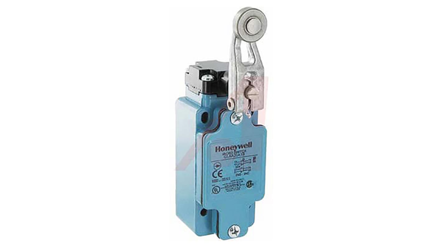 Interrupteur de fin de course Honeywell GLA, Levier à galet, 2 N/O, 2 N/F, 10A, 600V