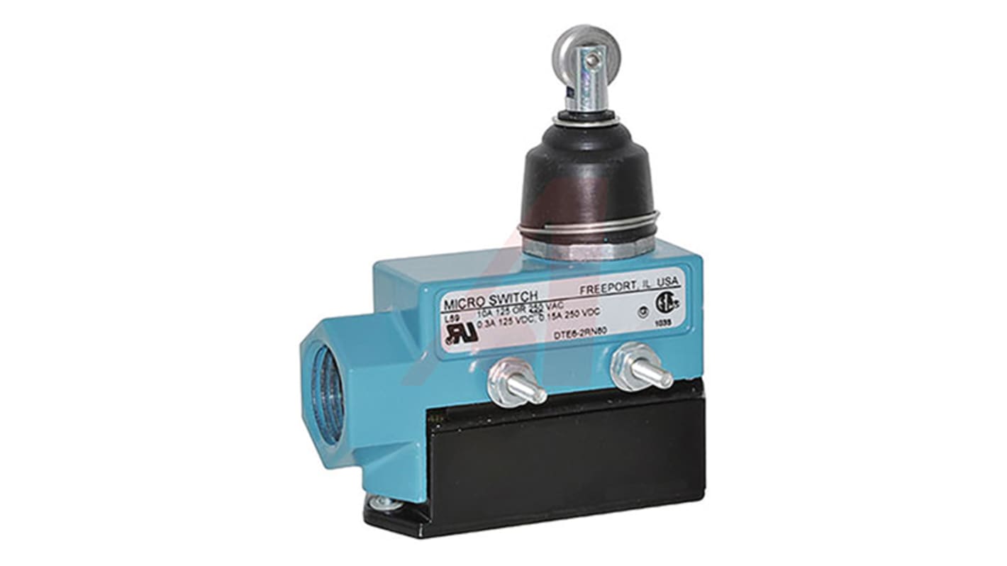 Honeywell Plunger Limit Switch, 2NO/2NC, IP66, DPDT, Die Cast Zinc Housing, 250V ac Max, 10A Max