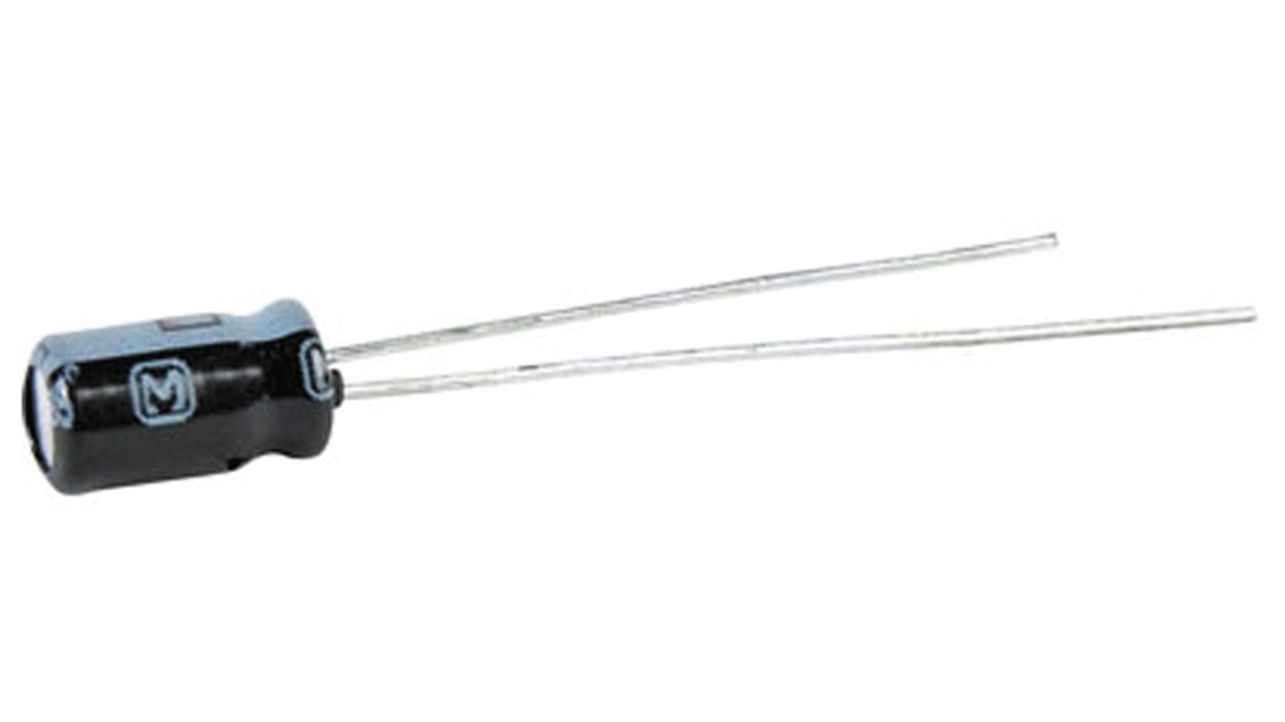 Panasonic 4.7μF Aluminium Electrolytic Capacitor 25V dc, Through Hole - ECEA1EKA4R7