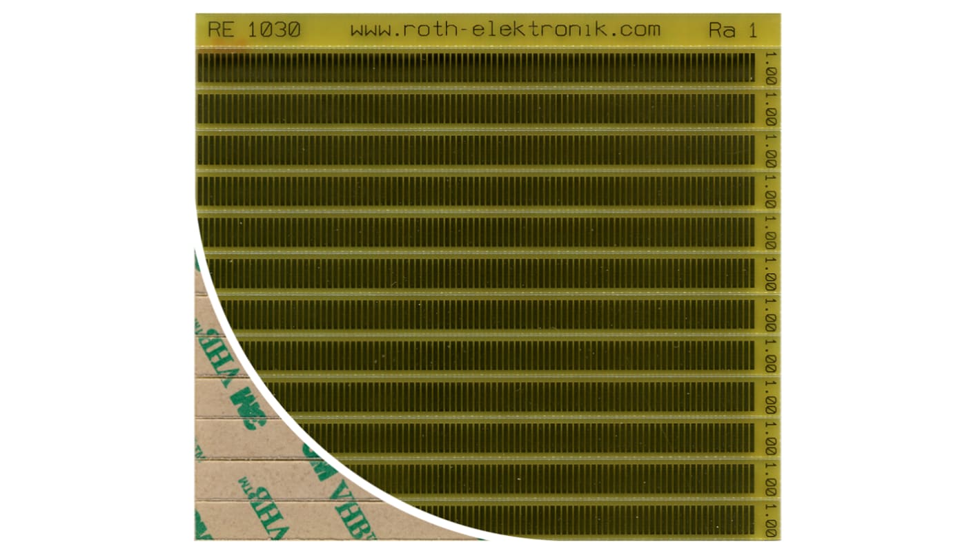 Roth Elektronik Leiterplatten-Kontaktleiste FR4 Epoxid Glasfaser-Laminat 35μm 1-seitig 100 x 90 x 0.8mm