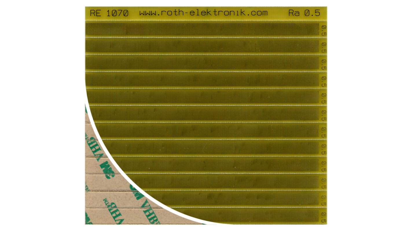 RE1070, Single Sided Extender Board PCB Contact Strip FR4 100 x 90 x 0.8mm