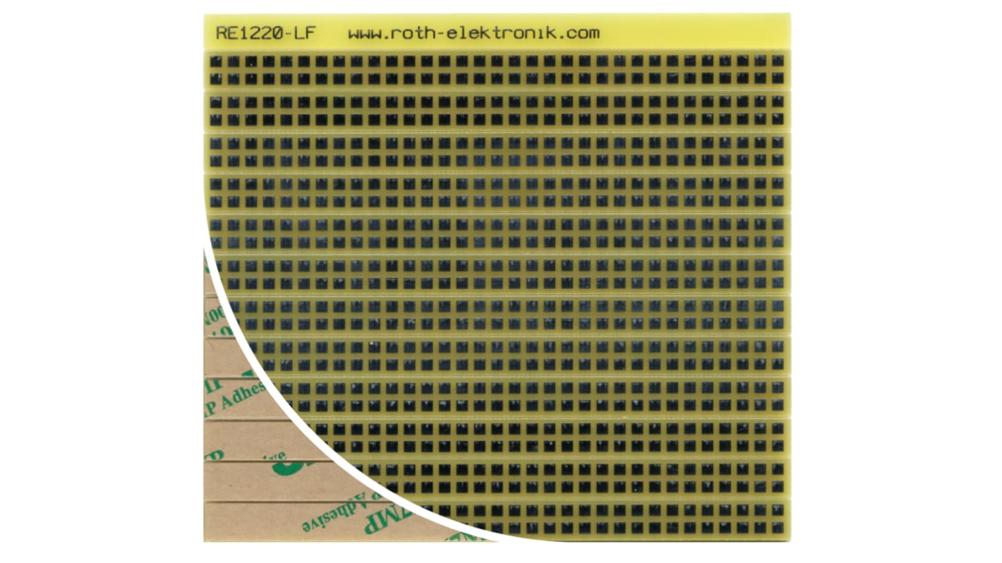 RE1220-LF, Enkeltsidet Udvidelseskort PCB-kontaktbånd FR4, 100 x 90 x 0.8mm