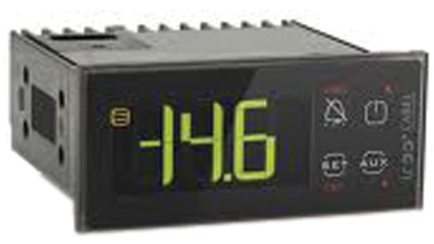 Controlador de temperatura ON/OFF Carel serie IR33+, 76.2 x 34.7mm, 230 V ac Termopar de tipo K