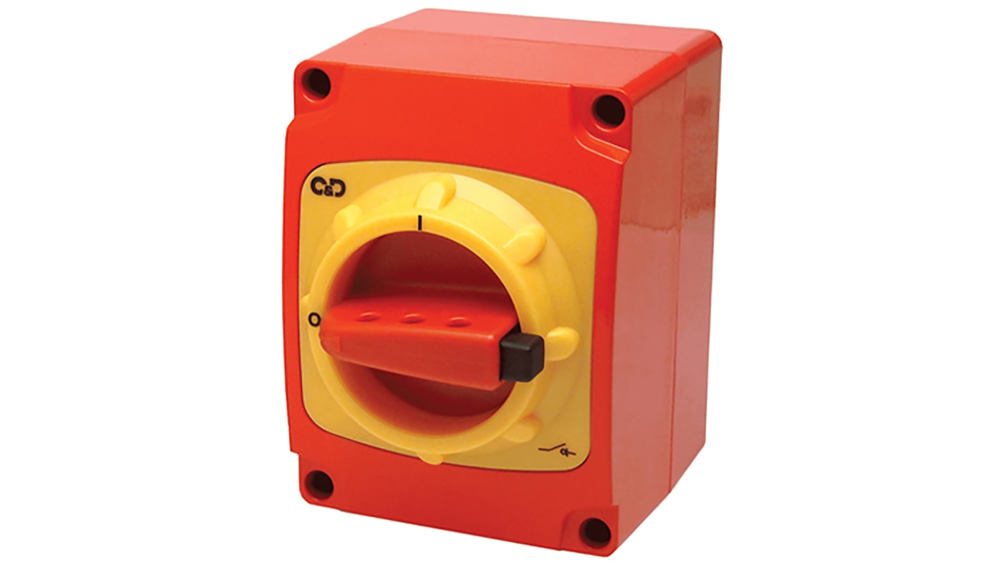 Craig & Derricott 6P Pole Isolator Switch - 20A Maximum Current, 7.5kW Power Rating, IP66