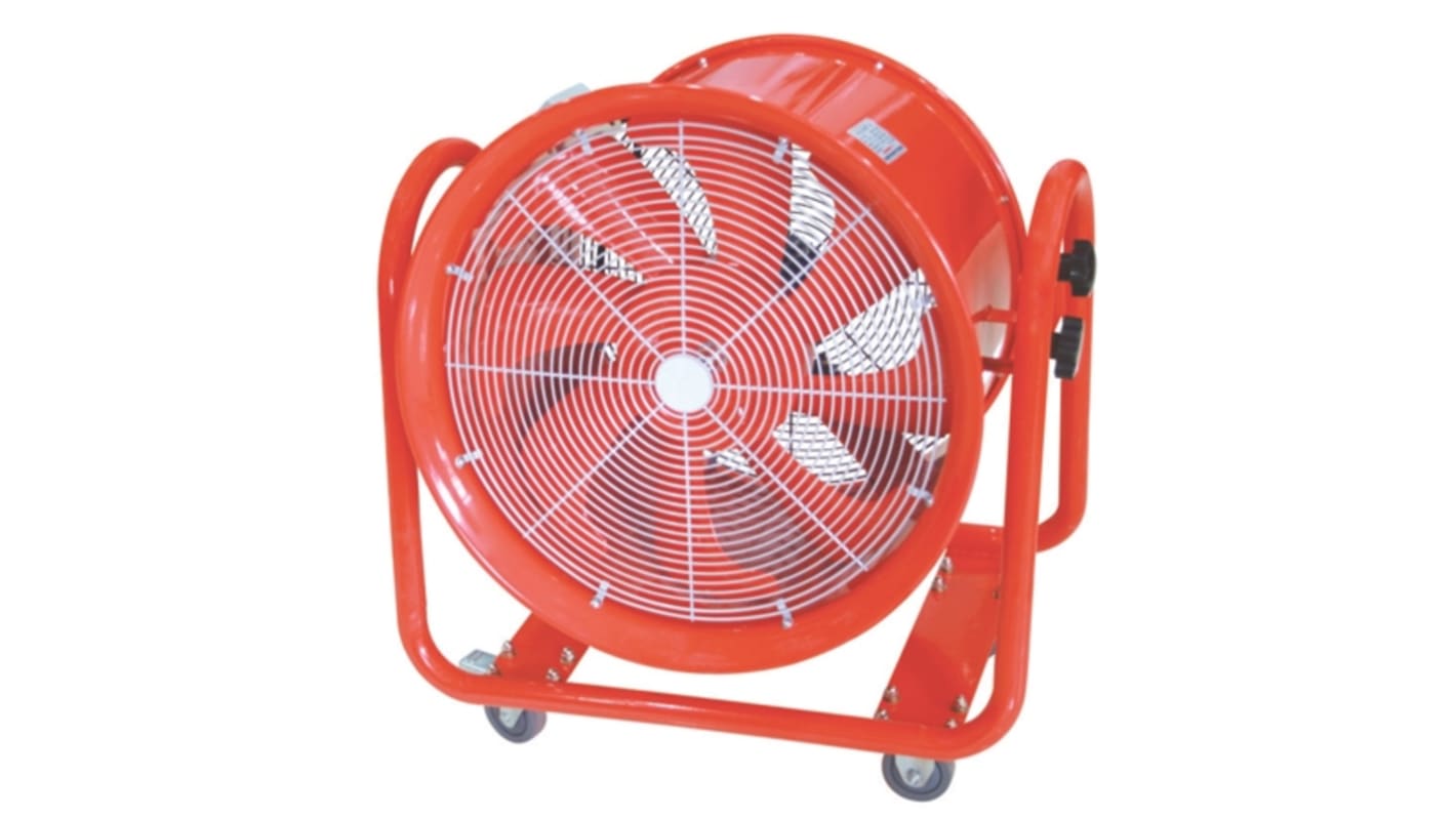 RS PRO Floor, Heavy Duty Fan 9000m³/h 500mm blade diameter 1 speed 240 V with plug: VDE