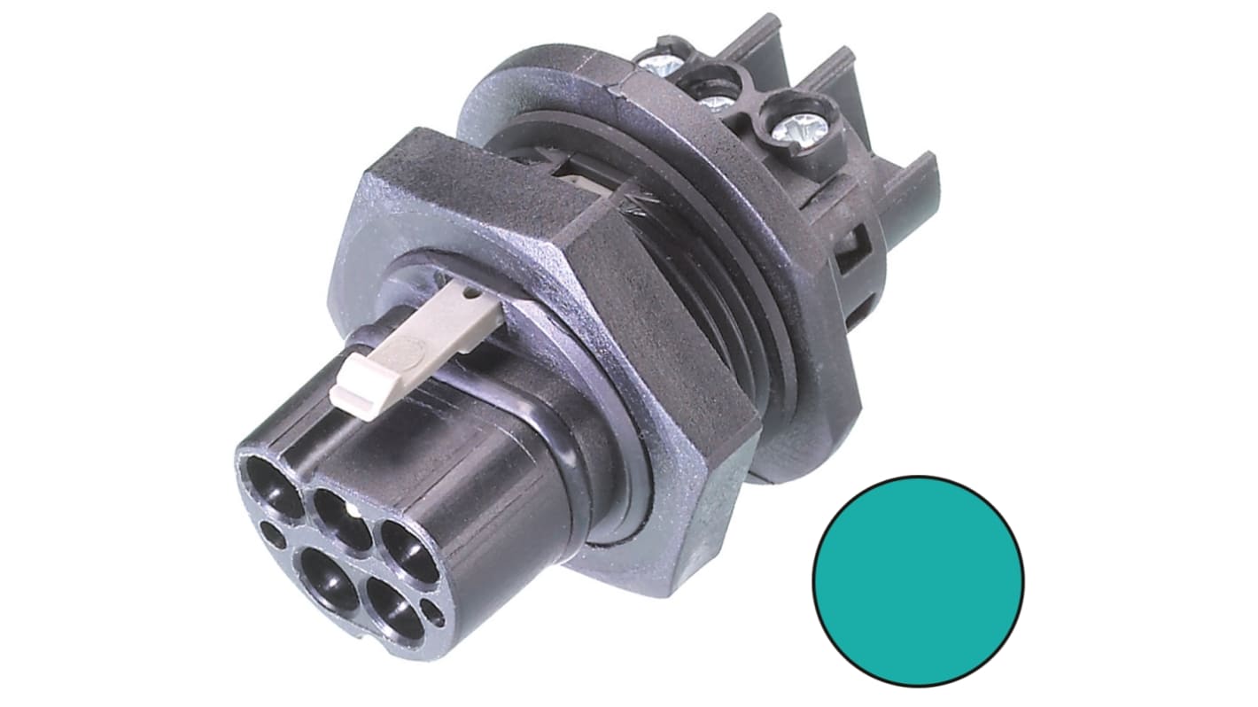 Wieland RST20i5 Series Connector, 5-Pole, Male, 1-Way, Panel Mount, 20A, IP66, IP68, IP69