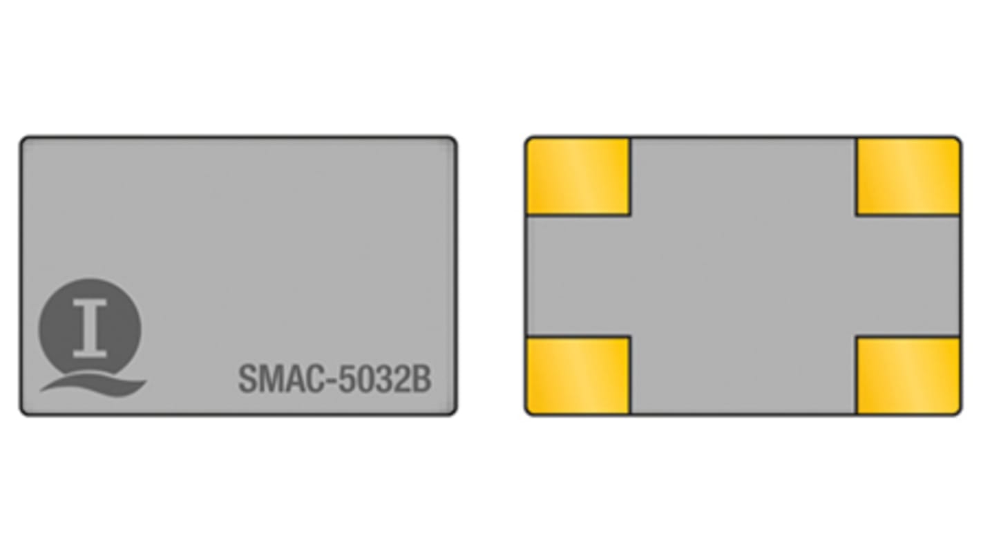 5XEA09830123TF80Q3, Krystalenhed, 9.8304MHz, ±30ppm, 4 ben, SMD, 5 x 3.2 x 0.8mm