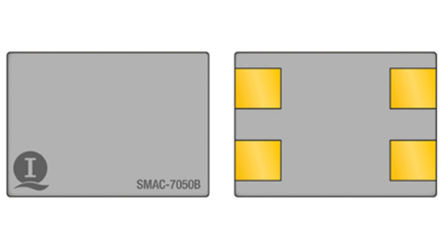 5UEA24576123TF50Q3, Krystalenhed, 24.576MHz, ±30ppm, 4 ben, SMD, 7 x 5 x 1mm