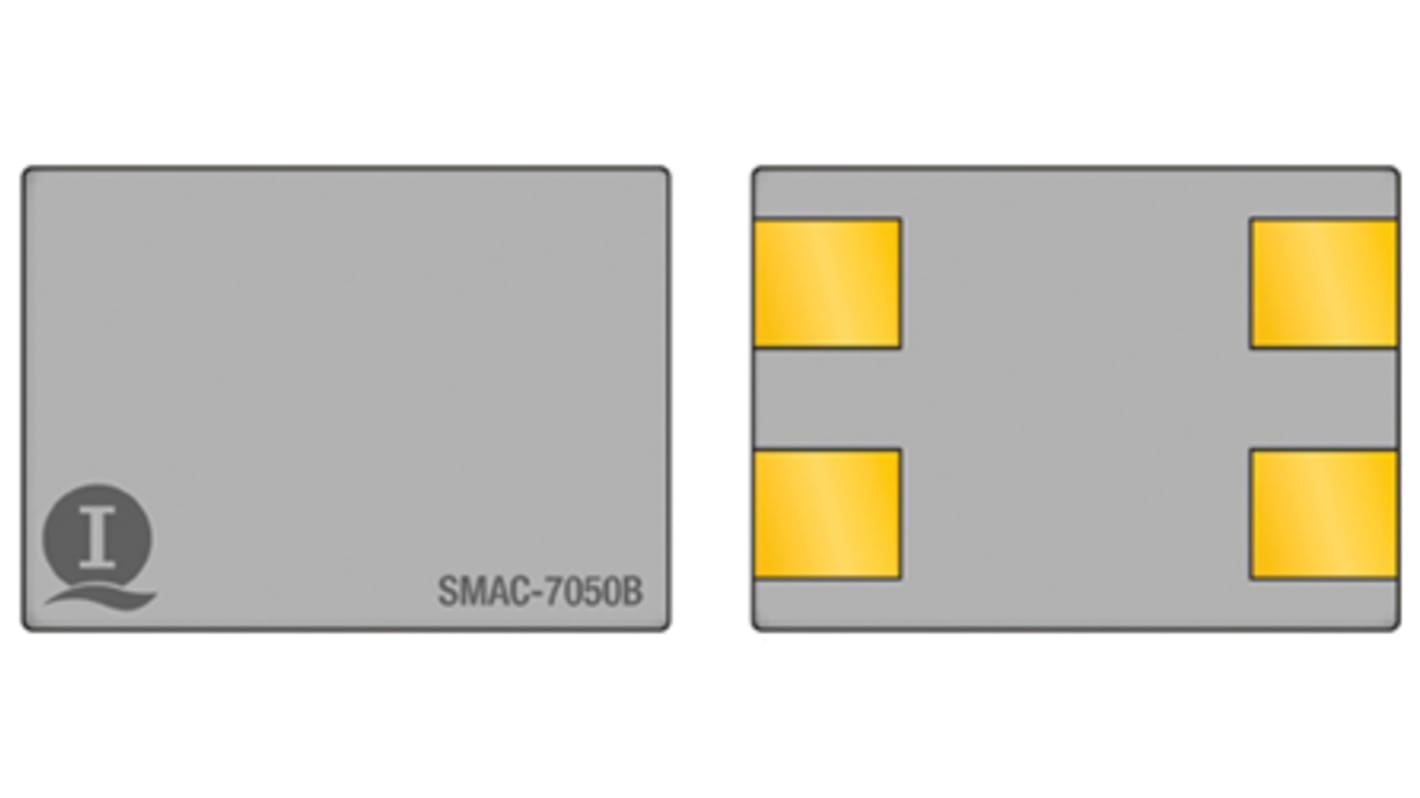 Interquip 24.576MHz Quarzmodul, Oberflächenmontage, ±30ppm, 12pF, B. 5mm, H. 1mm, L. 7mm, SMD, 4-Pin