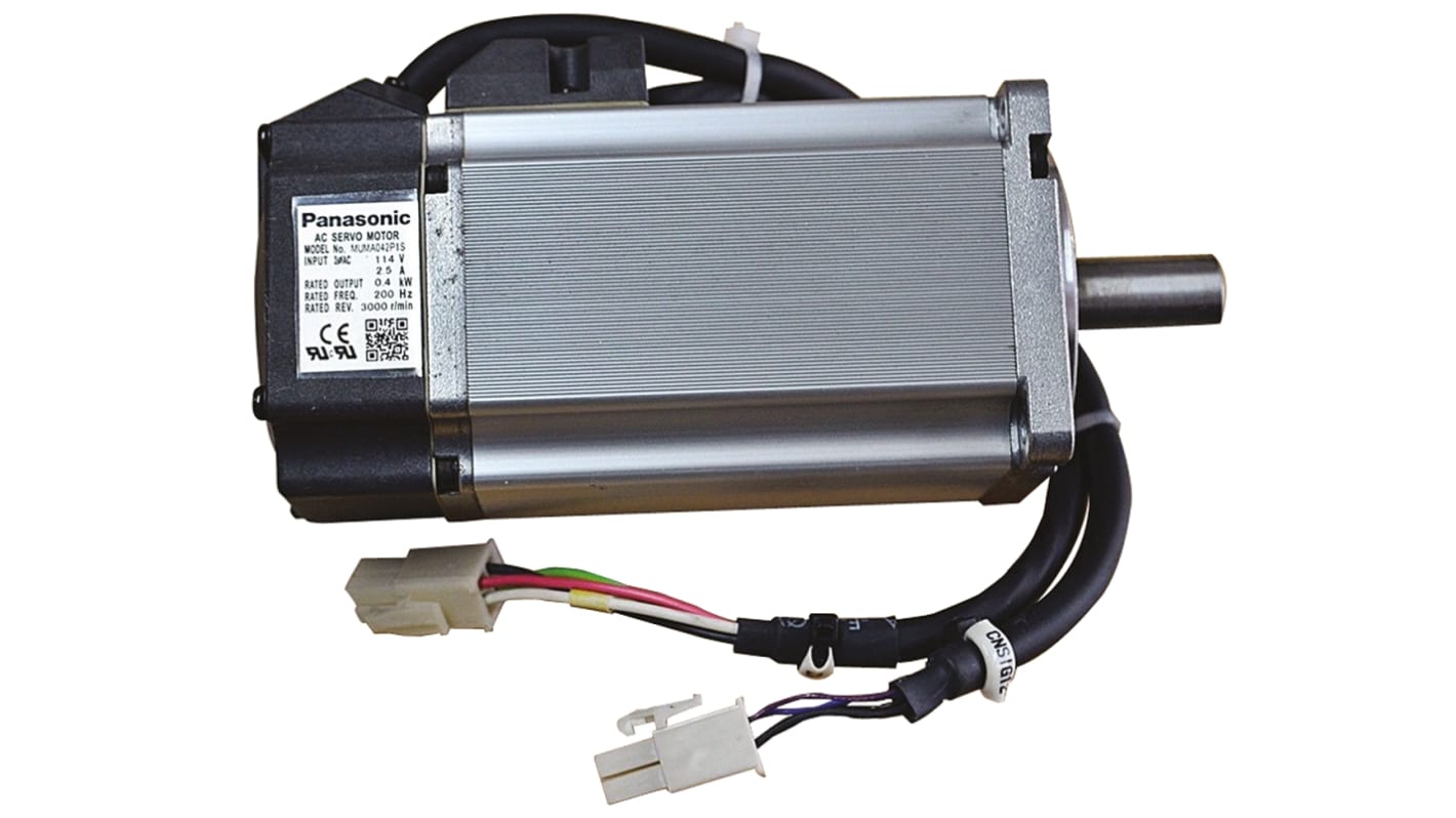 Panasonic Servomotor, 0,48 Nm, 100 V, 200 V, 5000 U/min, 50 W, 22mm, B. 42mm, T. 42mm, L. 107mm