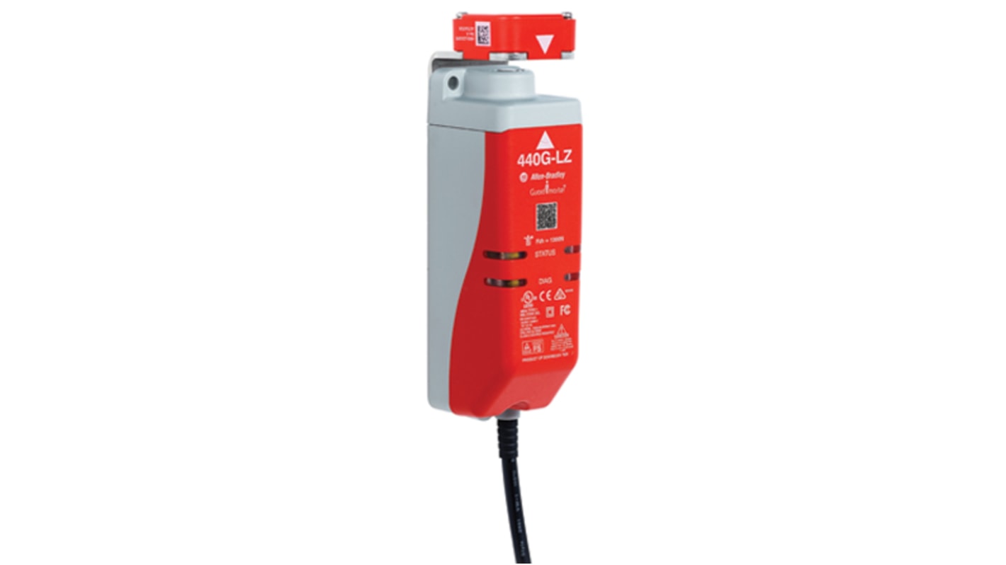 Allen Bradley Guardmaster 电磁安全门开关, 电动锁定, 标准执行器, 24V 直流电源, 塑料外壳, IP66, IP67, IP69K, 440G-LZ系列, 440G-LZS21SPLB