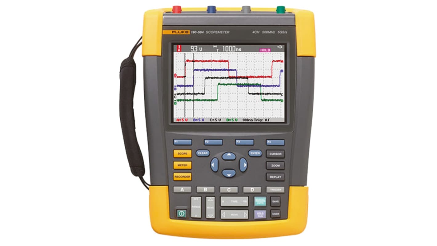 Fluke 190 ScopeMeter 190 Series, 500MHz Handheld Oscilloscope