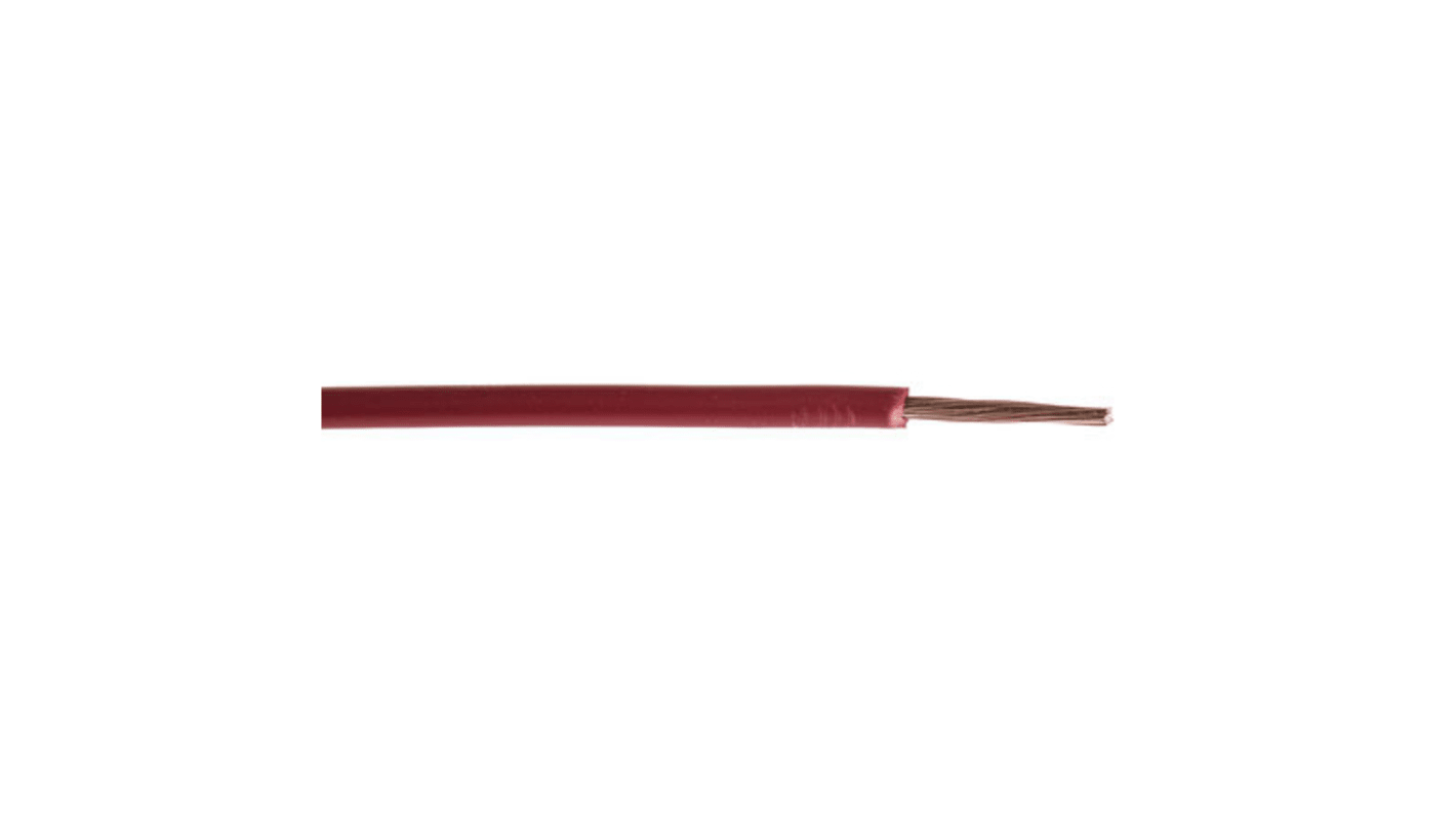 RS PRO Red 6mm² Hook Up Wire, 10 AWG, 84/0.3mm, 100m, PVC Insulation