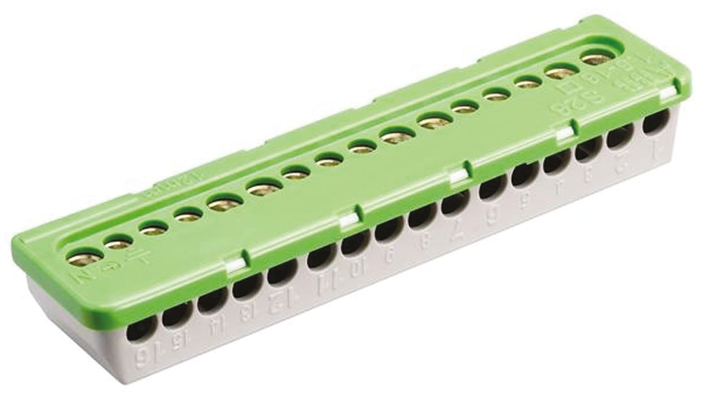 Morsetto senza fusibile Entrelec, 16 vie, per cavi 6 mm², 16 mm²