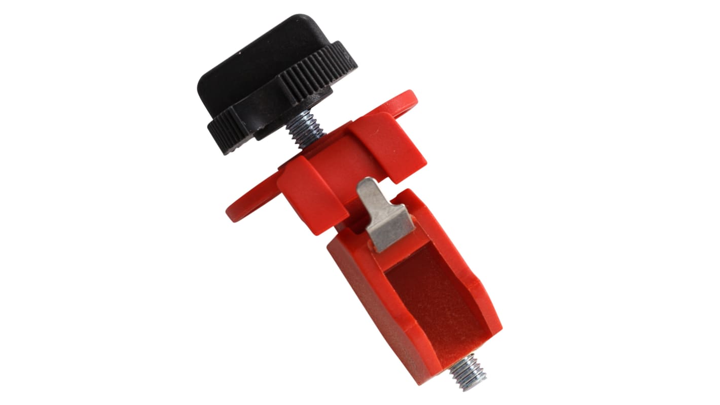 Brady Red 2-Lock Glass-Reinforced Nylon Miniature Circuit Breaker Switch Lockouts, 7.14mm Shackle