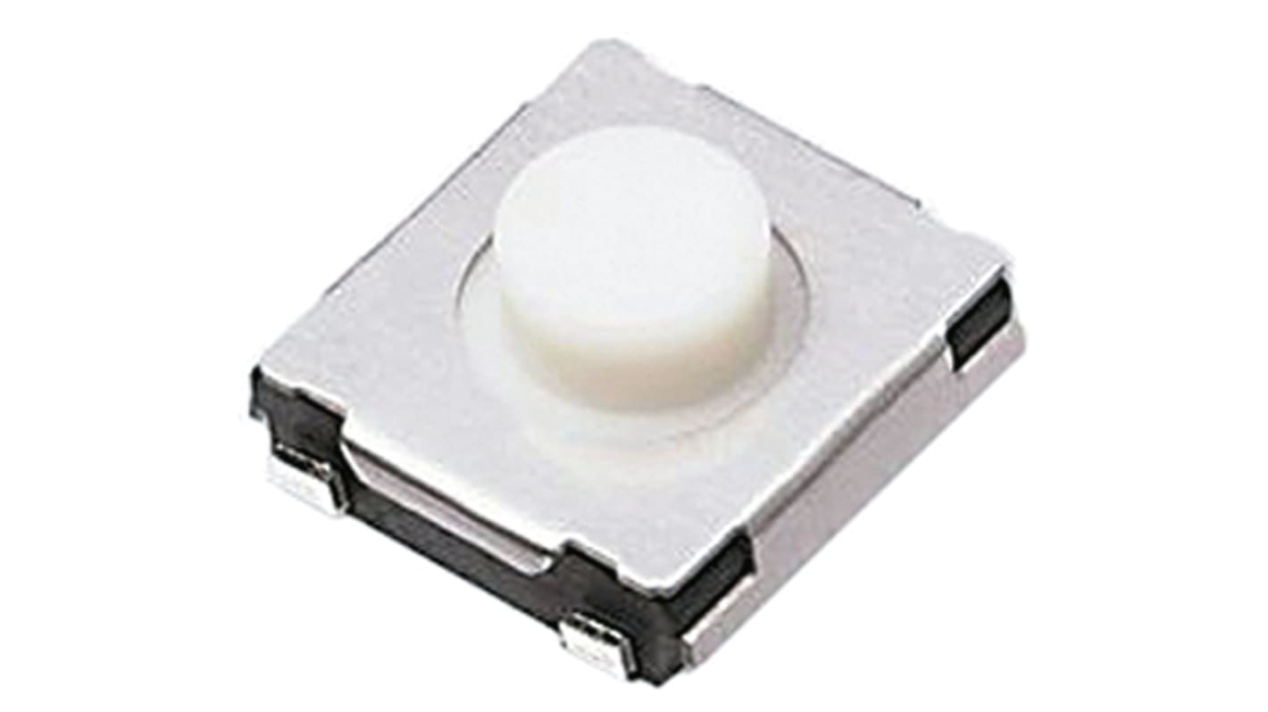 Panasonic White Button Tactile Switch, SPST 20 mA @ 15 V dc 0.7mm