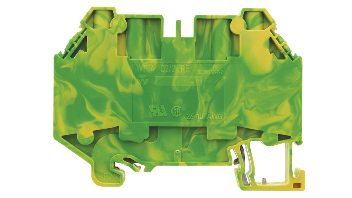 Morsettiera di terra Wieland, Verde, Giallo, livello Singolo