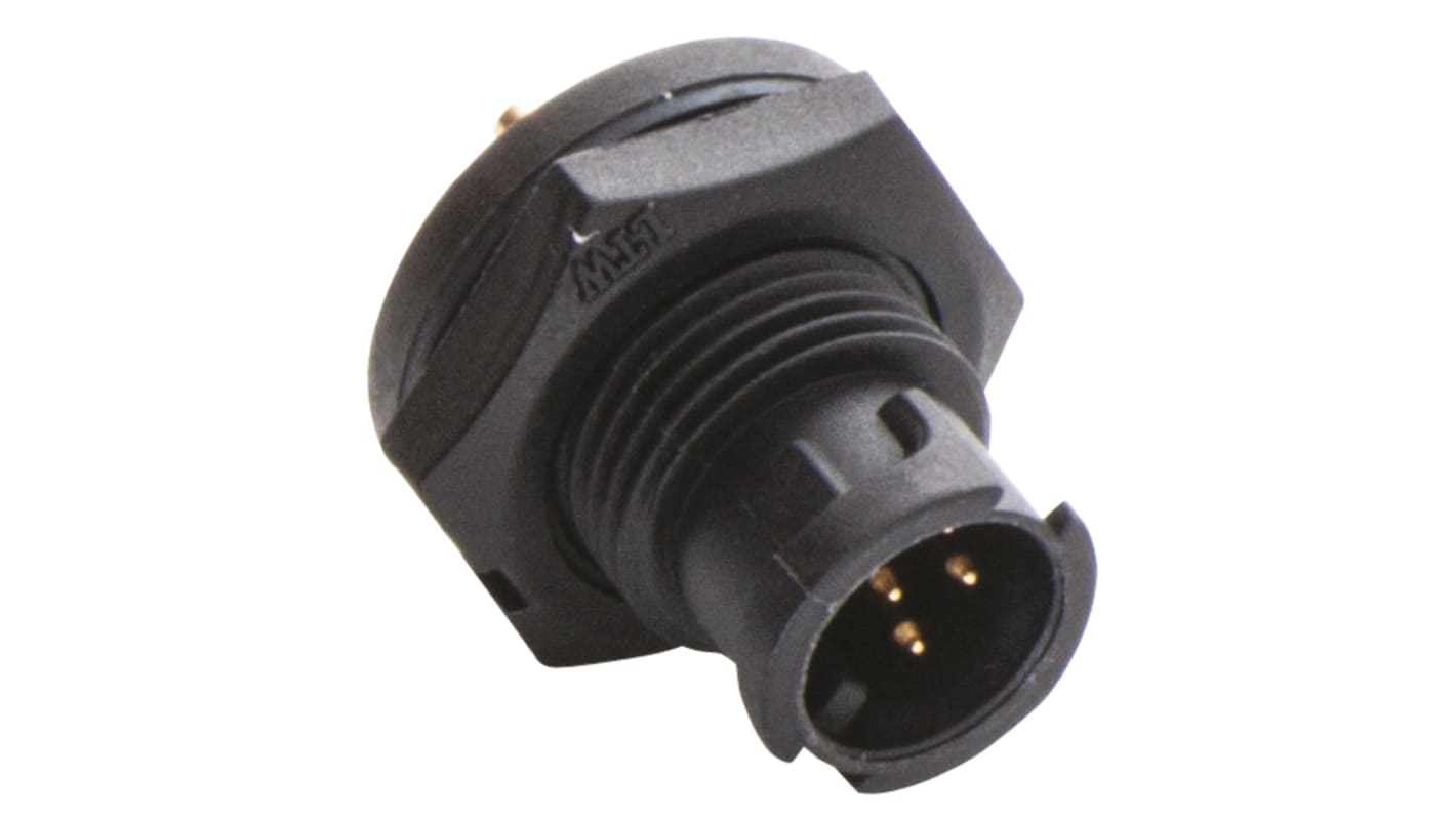 Amphenol Industrial Circular Connector, 6 Contacts, Panel Mount, Miniature Connector, Socket, Male, IP67, Ceres Series
