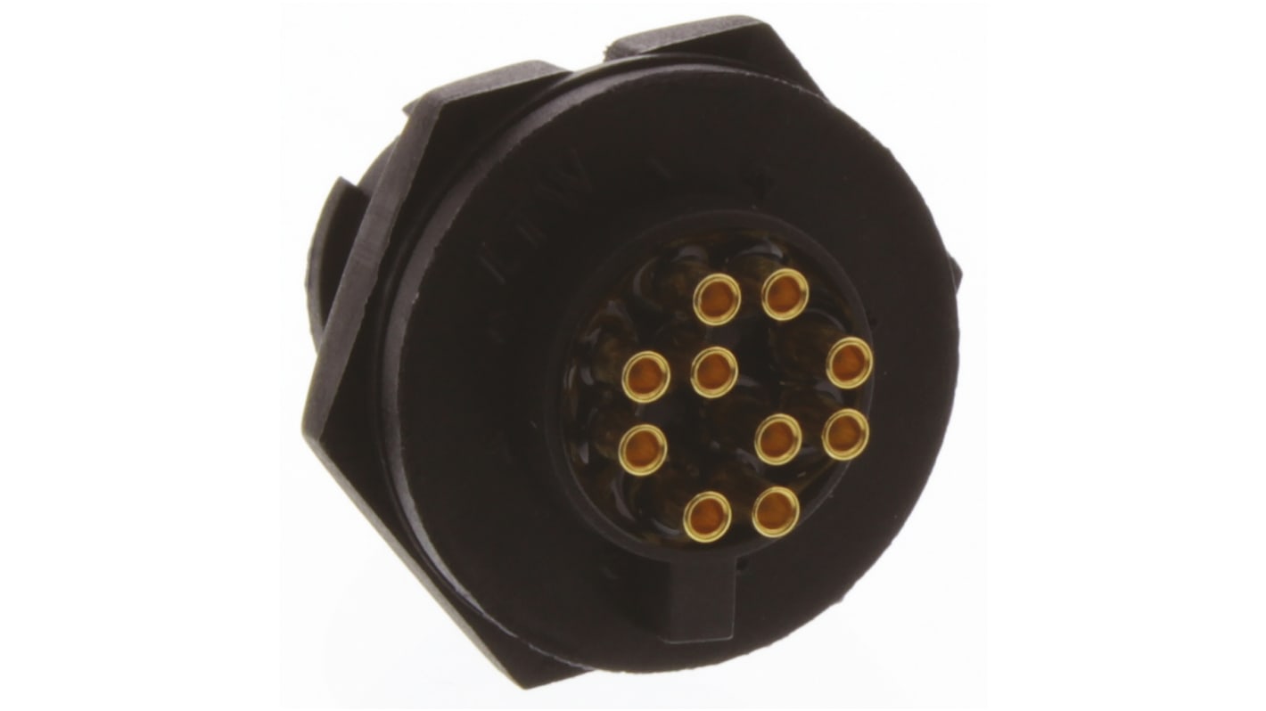 Amphenol Industrial Circular Connector, 10 Contacts, Panel Mount, Plug, Male, IP67, Ceres Series