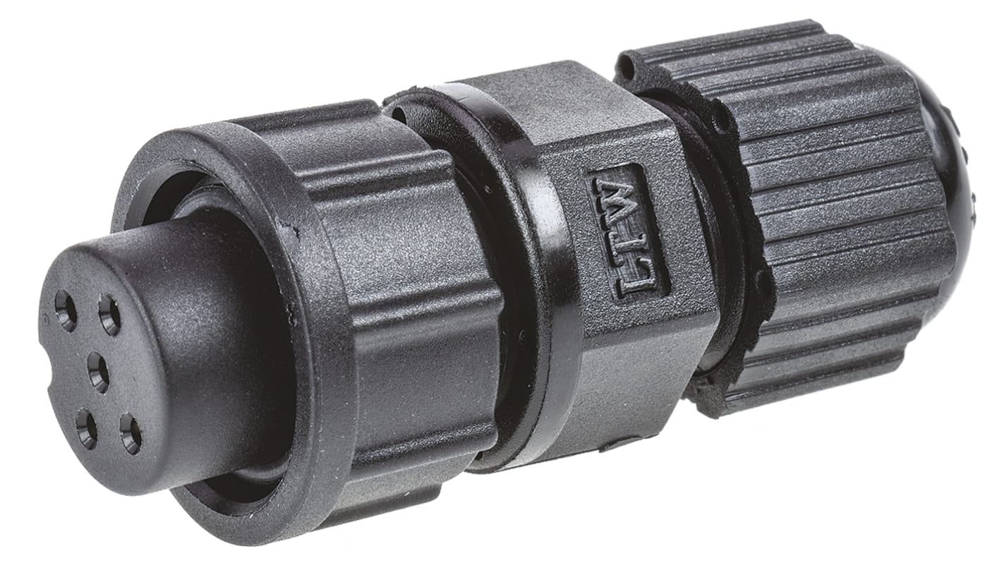 Connettore circolare Amphenol Industrial, femmina, serie Ceres, Standard, 5 poli, Montaggio su cavo