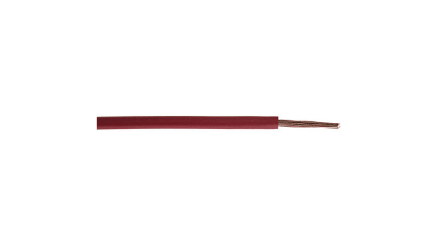 RS PRO 红色控制电线, 6mm², 100m长, 9AWG, 1000 V, 最高+70°C, PVC绝缘