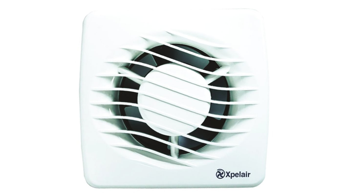 Xpelair 90841AW DX Wall Mounted Extractor Fan, 76m³/h, 35dB(A), Duct Size 100mm