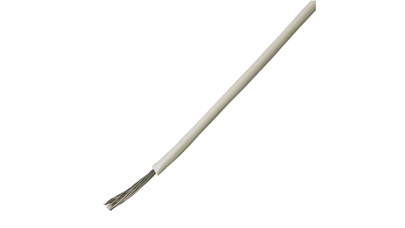 RS PRO White 0.52 mm² Hook Up Wire, 20 AWG, 7/0.32 mm, 100m, SR-PVC Insulation