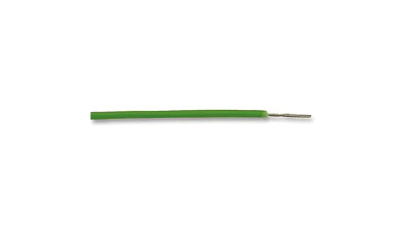 RS PRO Green 0.82 mm² Hook Up Wire, 18 AWG, 7/0.4 mm, 100m, SR-PVC Insulation