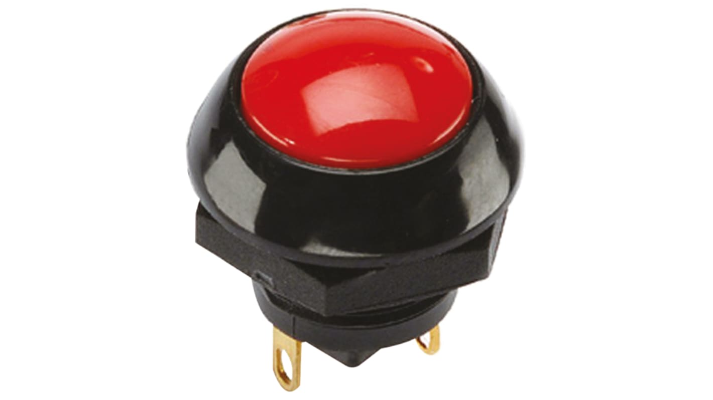 Otto Push Button Switch, Momentary, Panel Mount, SPDT, 25V dc, IP68S