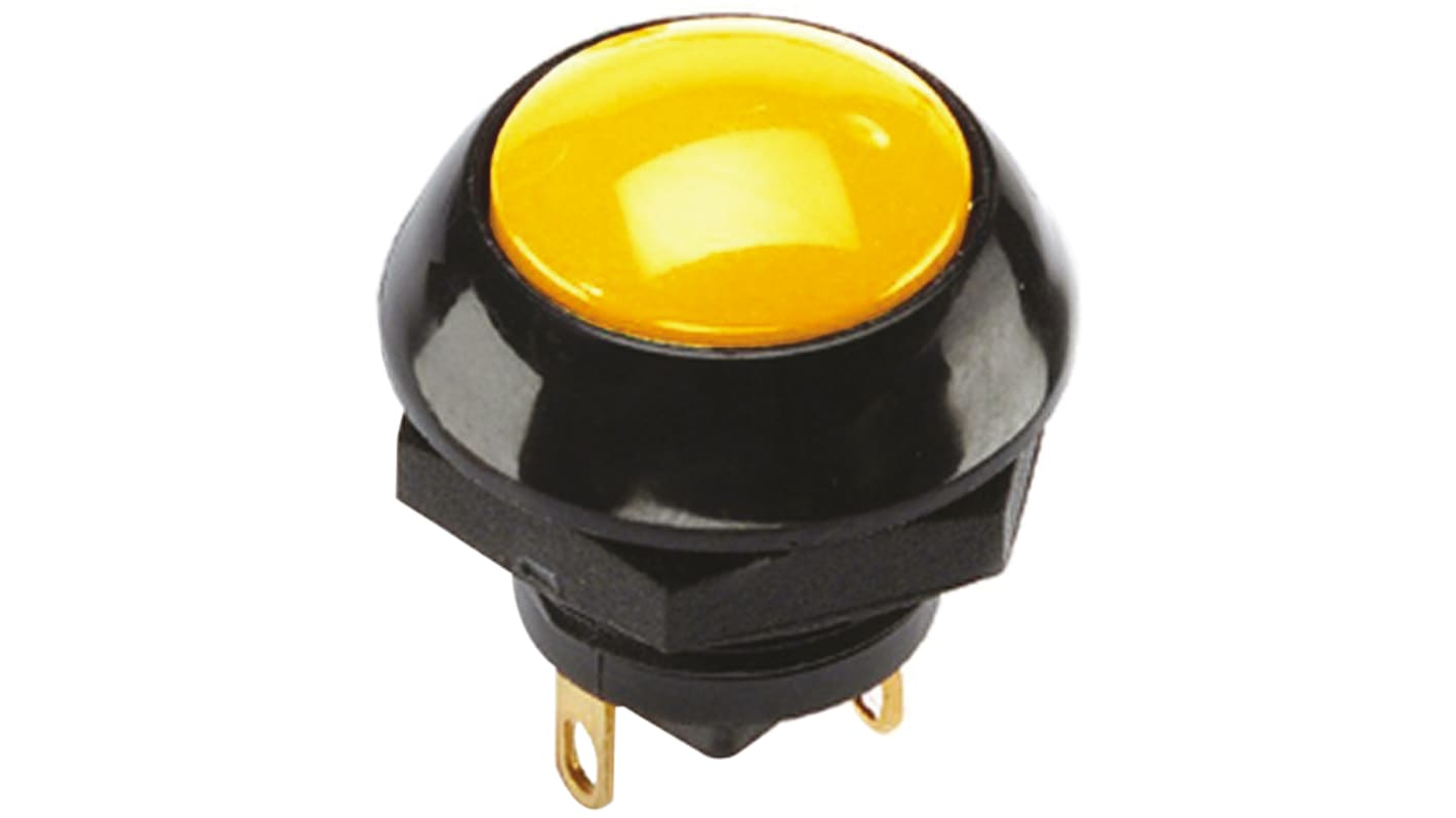 Otto Push Button Switch, Momentary, Panel Mount, SPDT, 25V dc, IP68S