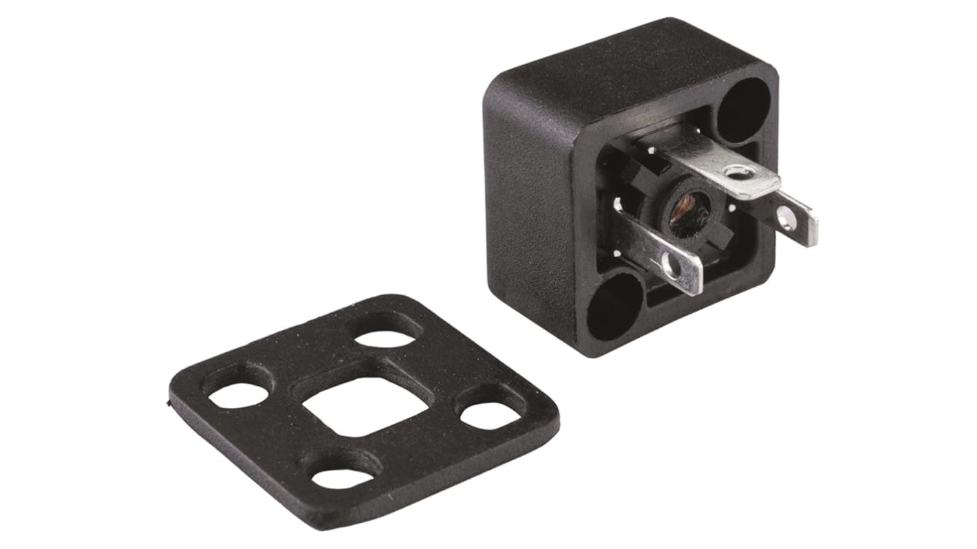 RS PRO 2P+E DIN 43650, Male Solenoid Valve Connector, 250 V ac Voltage