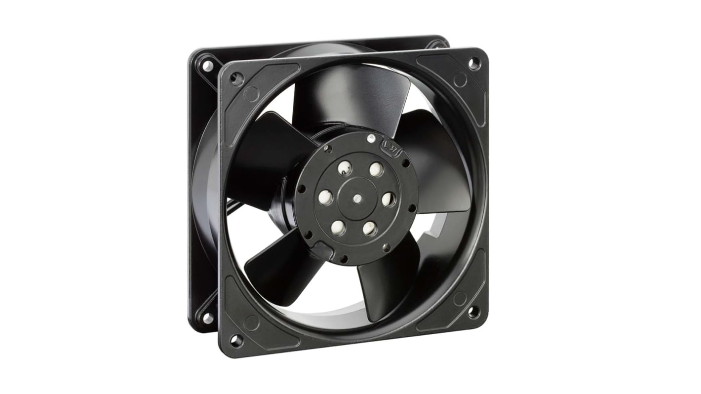 ebm-papst 4000 Z Series Axial Fan, 230 V ac, AC Operation, 115m³/h, 13W, IP20, 119 x 119 x 38mm