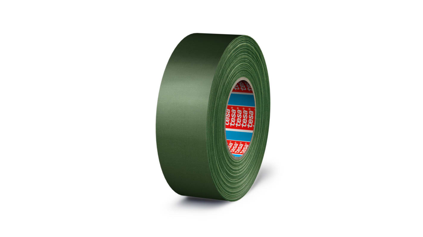 Tesa 53799 Duct Tape, 50m x 50mm, Green, PE Coated Finish