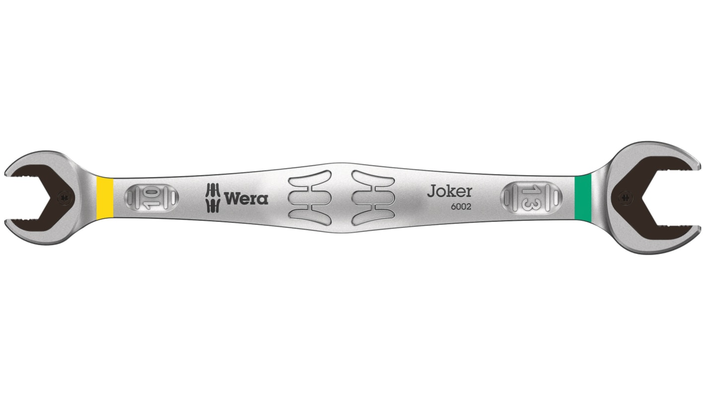 Wera Joker Series Double Ended Open Spanner, 10mm, Metric, Double Ended, 167 mm Overall