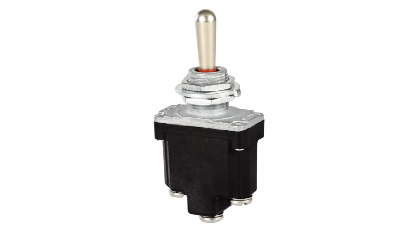 Honeywell 钮子开关, 单刀双掷, 开-关-开操作, 6 A @ 230 V 交流，15 A @ 115 V 交流，20 A @ 28 V 直流, 面板安装, 螺丝端子, 面板切口12.4 (Dia.)mm, IP67, IP68