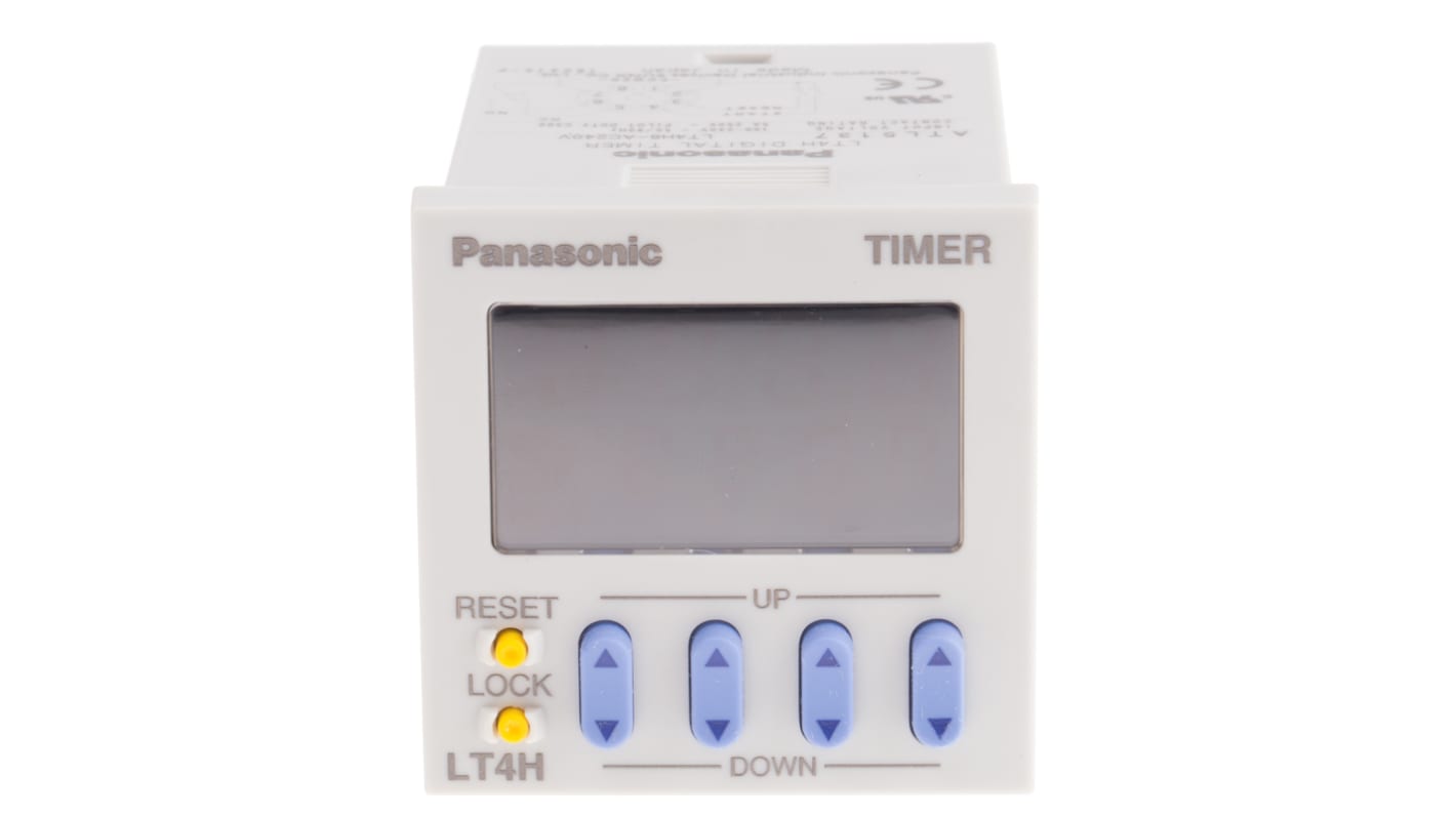 Panasonic 多機能 タイマーリレー, 9.999 s → 999.9h, 24V ac, SPDT, パネルマウント