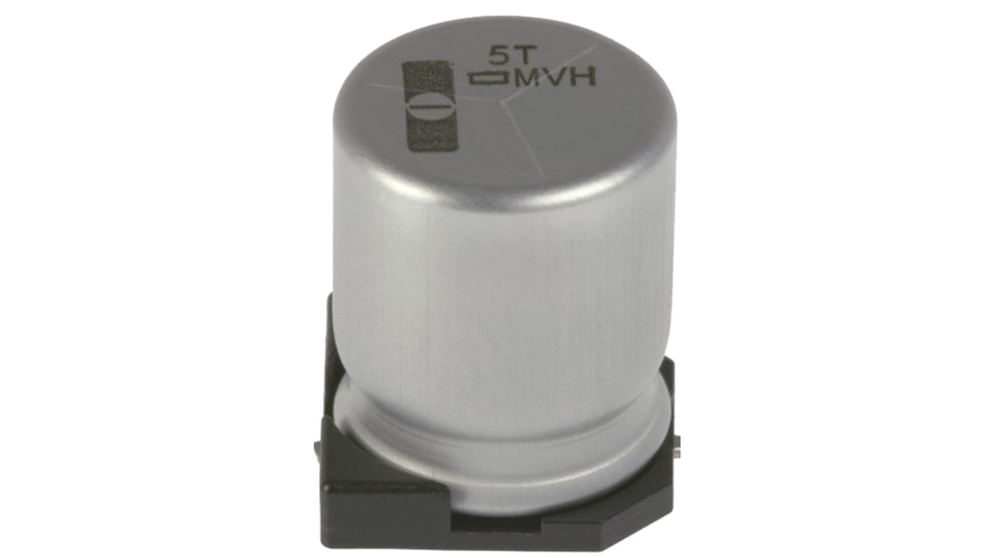CHEMI-CON MVH, SMD Aluminium-Elektrolyt Kondensator 33μF ±20% / 50V dc, Ø 8mm x 10mm x 8.3mm, bis 125°C
