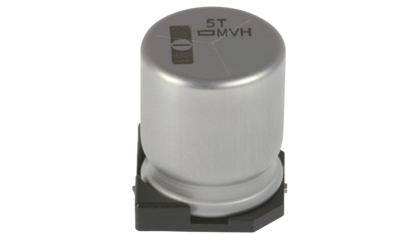 Condensatore CHEMI-CON, serie MVH, 10μF, 50V cc, ±20%, +125°C, SMD